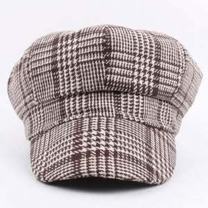 Gorro Newsboy para Mujer, Estilo Coreano/Japonés, 100% Algodón, Diseño a Cuadros, Casual/Deportivo, Primavera 2024 - Product Image 3