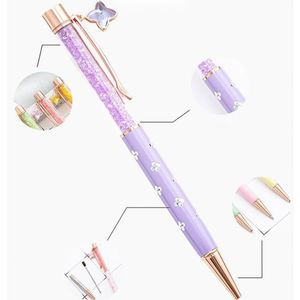 Four-leaf Clover Crystal Diamond Metal Ballpoint <b>Pen</b> Spot Wholesale Spinning With Custom Logo Printed Creative for Gift - Product Image 1