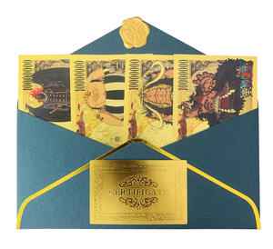 Figurine d'<span class=keywords><strong>action</strong></span> classique d'anime japonais One Piece, Yen Luffy, cartes à collectionner, billet de banque en or pour souvenir, décoration de la maison, cadeaux - Product Image 3