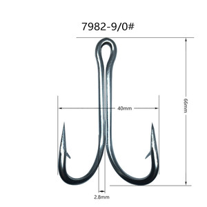 Amo da pesca a doppia punta saldata a 90 gradi TG di alta qualità 2/0-10/0 7982 per esche morbide a forma di rana, attrezzatura da pesca - Product Image 6