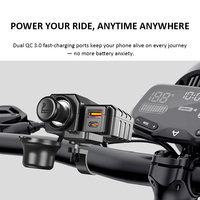 Chargeur Usb Étanche Type-c 3a Cycles Guidon de Moto Chargeur Usb avec Voltage Meter