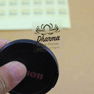 ODM/OEM促销标志印刷透明金箔冲压标签防水自粘透明乙烯基贴纸卷或卷 - Product Image 2