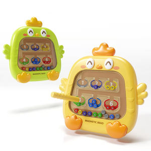 2025 niños nuevo Mini Control educativo cuentas de lápiz tablero de dibujo juguete dibujos animados pollo imán cuentas tablero de dibujo juguete - Product Image 1