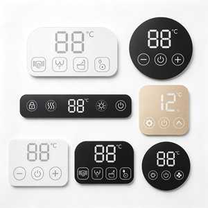 Autocollant de membrane de panneau de commande de siège de toilette intelligent personnalisé OEM, avec icône de température pour fenêtre d'affichage, en PVC/PET adhésif - Product Image 5