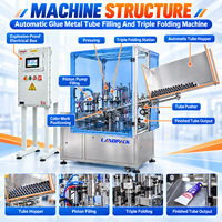 Machine automatique de remplissage, pliage et scellage de tubes métalliques en aluminium pour cosmétiques, dentifrice, pommades et colle silicone