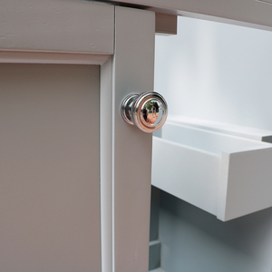 ตู้เก็บของกระจก 2 ประตู สไตล์นอร์ดิกโมเดิร์น สำหรับห้องนั่งเล่นและห้องรับประทานอาหาร ตู้ข้างเคาน์เตอร์ครัวแบบโมดูลาร์  บุฟเฟต์  ลามิเนต  สำหรับห้างสรรพสินค้า - Product Image 4