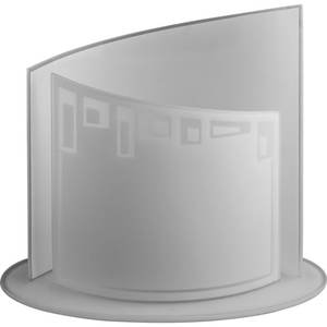 Tablero de mesa de cristal blanco OURIQUE 1xE14 L.26xAn.13.5xAl. Lámparas de mesa elegantes 22cm - Product Image 1