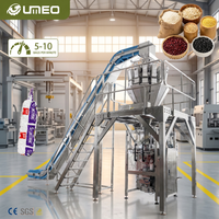 Machine de remplissage sous vide verticale automatique à 14 têtes avec peseuse haute précision pour sachets en film, étiquetage de viande, fruits de mer, aliments surgelés, riz