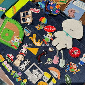 Personnalisez les derniers patchs en tissu cousus à la main coréens avec broderie pour sacs autocollants de transfert de chaleur pour vêtements - Product Image 5