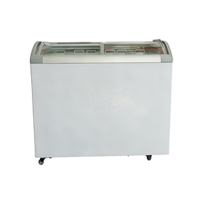 Congélateur à glaces avec porte coulissante à refroidissement direct de couleur blanche pour magasin de proximité - Product Image 2