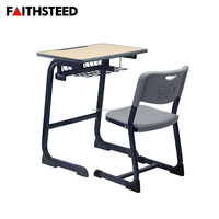Neue Metall-Schülertisch- und Stuhlkombinationen Klassenzimmer-Sets Schulstühle und -Tische Set Klassenzimmer-Tisch und -Stuhl