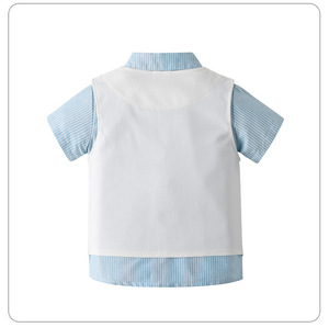 Set Estivo per Bambini in Tre Pezzi: Maglietta a Maniche Corte, Pantaloncini e Gilet in Cotone, Stile Elegante Europeo-Americano - Product Image 6