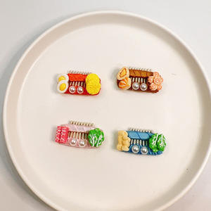 Accessoires pour animaux de compagnie, pince à cheveux pour animaux de compagnie faite à la main, 3 cm, réfrigérateur à nourriture, pince à cheveux longue, épingle à cheveux pour chat, teddy, maltais - Product Image 3