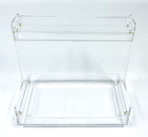 Estante <span class=keywords><strong>de</strong></span> Almacenamiento Esquinero Acrílico <span class=keywords><strong>de</strong></span> 2 Niveles, Organizador <span class=keywords><strong>de</strong></span> Baño, Soporte para Maquillaje y Perfumes, Gran Venta - Product Image 4