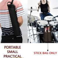 Sac de transport pour baguettes de batterie Oxford à double sangle personnalisé, imperméable, professionnel, pour le rangement des baguettes de batterie