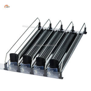 เครื่องดึงชั้นวางแบบสปริงและลูกกลิ้งพร้อมตัวแบ่งโลหะ,เครื่องดึงพลาสติกสำหรับซุปเปอร์มาร์เก็ต - Product Image 1