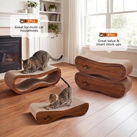 Griffoir pour chat 2 en 1, griffoirs pour chats d'intérieur, planche à griffer en carton, griffoir en carton ondulé horizontal pour chats comme lit