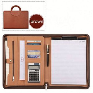Portafolio Ejecutivo de Cuero PU A4 Personalizado con Impresión, Carpeta de 3 Anillos, Portadocumentos para Regalos Promocionales Corporativos al por Mayor - Product Image 4