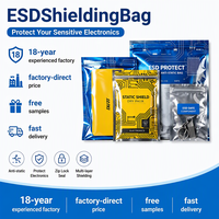 Sac de protection ESD imprimé sur mesure, antistatique, multicouche, avec fermeture éclair, pour l'emballage des composants électroniques de circuits imprimés
