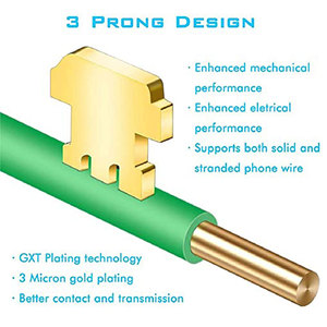 Mạ Vàng Pha Lê đầu cắm 6P4C mạng RJ 12 điện thoại nam Modular Cáp cắm RJ11 RJ12 6P6C kết nối - Product Image 3