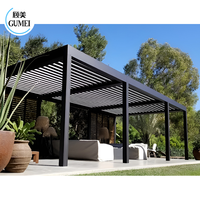 Pergola motorisée personnalisée pour l'extérieur pergola bioclimatique en aluminium à persiennes toit pour balcon de maison
