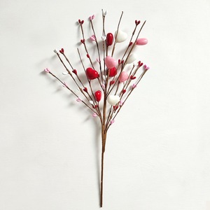 Rami di Bacche a Forma di <span class=keywords><strong>Cuore</strong></span> per San Valentino, Decorazioni Floreali Artificiali con Bacche Rosse per Arredamento Casa - Product Image 3