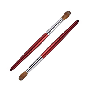 Pinceau à ongles en acrylique 100% Kolinsky avec manche en bois rouge pour la peinture sur ongles, le dessin et l'extension de poudre acrylique - Product Image 4