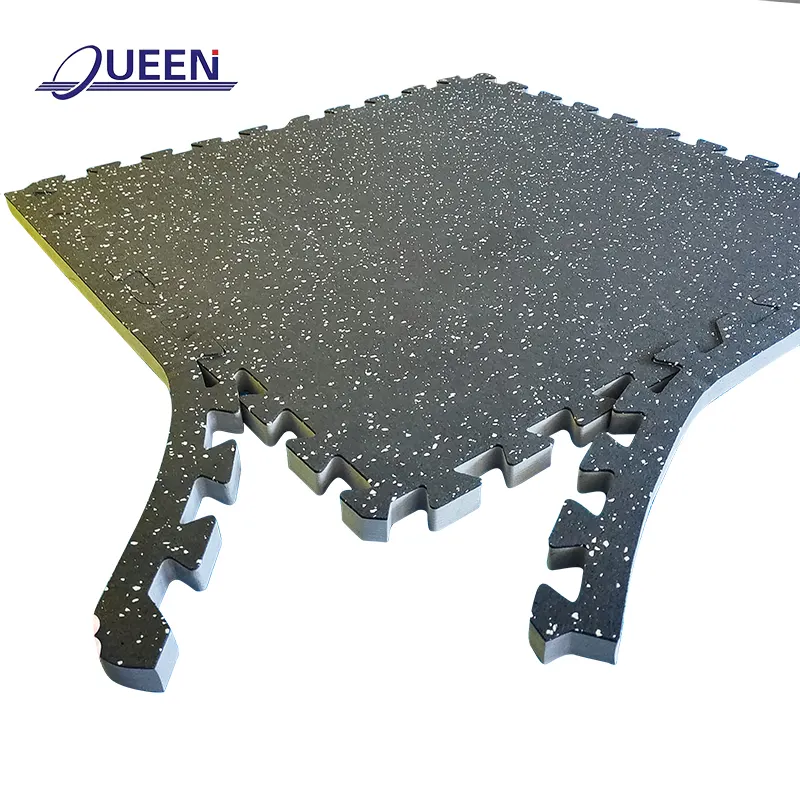 LINYIQUEEN כושר מחצלות גומי ריצוף 60cm x 60cm 16pcs/קרטון ירוק בין נעילת מחצלת אריחי חדר כושר מחצלות גומי ריצוף