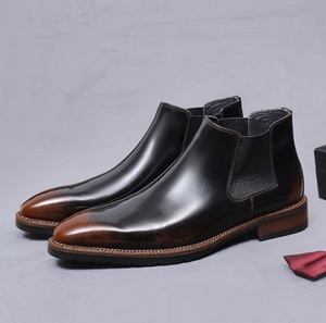 รองเท้าธุรกิจพื้นหนานุ่ม หนังวัวแท้ชั้นแรก ระบายอากาศได้ดี ป้องกันกลิ่น กันน้ำ กันลื่น ทนทานต่อการสึกหรอ ทันสมัย - Product Image 1