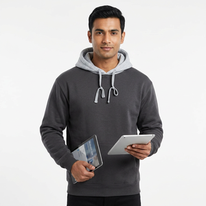 Sudadera con Capucha de Alta Calidad, Superventas, Personalizada, Estilo Urbano, de Algodón para Hombre, Corte Cuadrado, 480 g/m², Frente Liso, Corte Regular, Largo Regular, con Serigrafía - Product Image 1