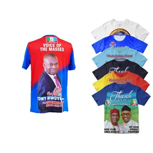 Op Maat Gemaakte Polokraag Verkiezingsjurk Ghana Presidentiële Reclame Shirt Polo Hals Shirt Campagne Cultuur