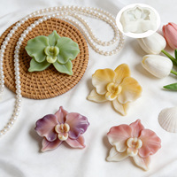 Neue Ideen Künstliche Phalaenopsis-Orchidee Aromatherapie-Kerze Silikon-Gel-Form Unregelmäßige Form Künstliche Blume Handgemachte Seife