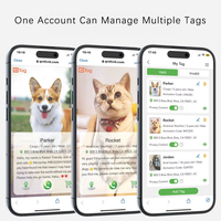 Etiquetas de Identificación Personalizadas de Lujo para Mascotas, Tamaño Pequeño, Código QR Antipérdida, Rastreo RFID, Patrón Sólido, Hechas de Metal y Plástico Duraderos para Perros y Gatos