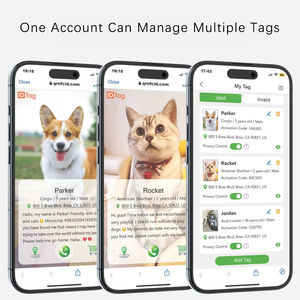 Tag ID Hewan Peliharaan Kustom Mewah Ukuran Kecil Anti-Hilang Kode QR Pelacakan RFID Pola Solid Terbuat Dari Logam Plastik Tahan Lama untuk Anjing Kucing - Product Image 4