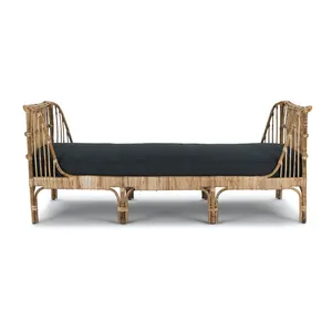 新款设计户外长凳沙发休闲竹家具现代设计花园沙发套装家具
