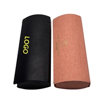 Étui de rangement pour lunettes avec impression de logo, accessoires pour lunettes, étuis à lunettes de soleil ovales, boîte à lunettes magnétique