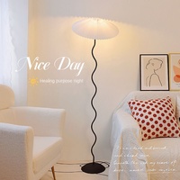 Lampe de sol LED plissée, lumière nordique pour la maison, luxe, salon, canapé, chambre à coucher, chevet, coin, simple, à intensité variable, contrôle par application