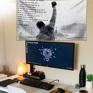 Drapeau inspirant et motivant avec citation de Rocky Balboa « Sunshine and Rainbows », 3x5 pieds, avec œillets en laiton brillant, pour décoration extérieure - Product Image 3