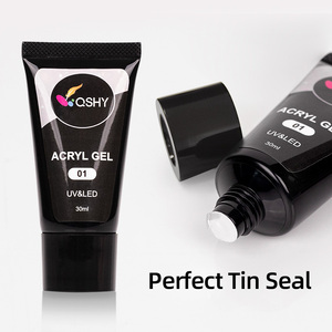 Qshy Nhãn Hiệu Riêng 30Ml Long Lanh Khỏa Thân Màu Hồng Rõ Ràng Polygeling Acrylic Mở Rộng Cứng Gel Rắn <span class=keywords><strong>Builder</strong></span> Cho Móng Tay - Product Image 4