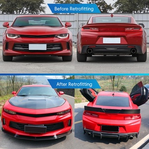 Camaro 2015-2024 Car Modification Upgrade Wet Carbon Fiber Small Body Kit Front Rear Lip Side Skirt <b>Hood</b> for Chevrolet Camaro - Product Image 3