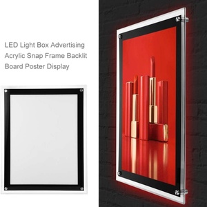A4 Hanging Crystal Light Box <b>Led</b> Window Display <b>Led</b> Frame Acrylic Crystal Lightbox for Window Display for Real Estate - Product Image 1