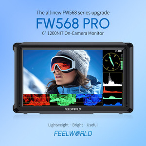 จอภาพกล้อง <span class=keywords><strong>FEELWORLD</strong></span> <span class=keywords><strong>FW568</strong></span> PRO 6 นิ้ว 1200nit สำหรับกล้อง DSLR รองรับ 4K HDMI 60Hz ดีไซน์กะทัดรัด ฉลาด ทันสมัย - Product Image 2