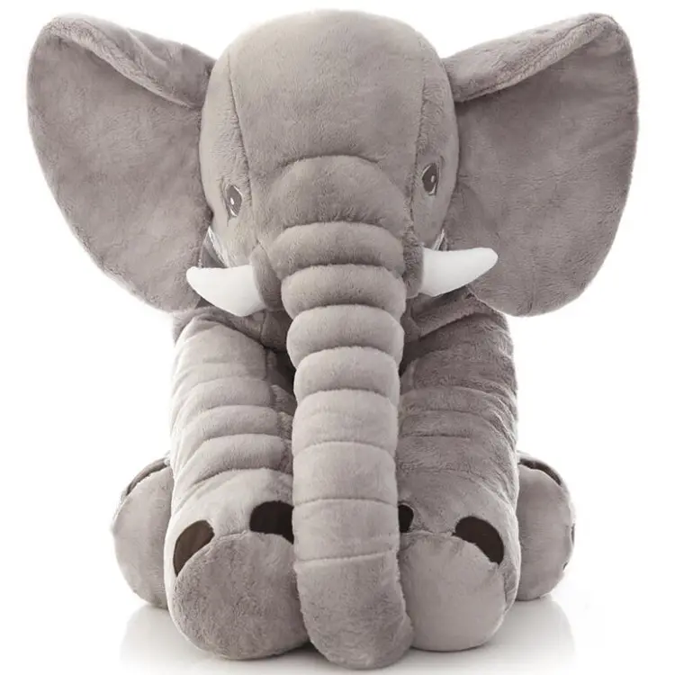 Jouet en peluche d'éléphant doux de dessin animé, Animal en peluche assis, éléphant, vente en gros, nouvelle collection 202