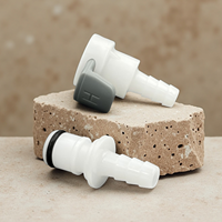 BRT Acétal 1/4 "5/16" 3/8 "Tuyau Barb Droit Non Valvé Plastique Connexion Rapide Déconnexion Coupleur Insert