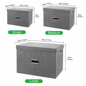 Custom Foldable Closet Organizer Container Fabric Storage <b>Bins</b> Collapsible Storage Boxes - Product Image 2