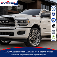 En gros Jantes forgées 4x4 polies à l'eau 22 24 pouces 8 trous PCD personnalisé à déport profond pour Pick-up 3500 Limited Heavy Duty