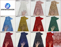 Haut de gamme mariée luxe à la main perlé broderie dentelle matériel Offre Spéciale français paillettes Tulle dentelle tissus couture robe de soirée