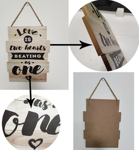 Prodotti Cristiani Lighthouse: La Nostra Famiglia Ama l'Un'Altra - Arte Rustica su Pallet Impilati - Targhe in Legno Personalizzate Mind Arts - Product Image 6