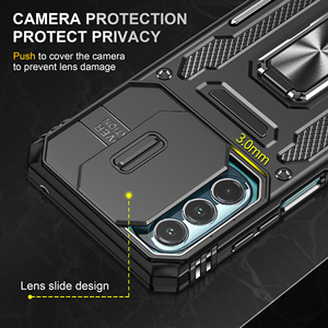 Funda de teléfono con armadura a prueba de golpes para cámara deslizante para Motorola G54 G14 G42 E13 G73 G13 G53 E22 G32 <span class=keywords><strong>G22</strong></span> soporte de anillo de Metal magnético - Product Image 4