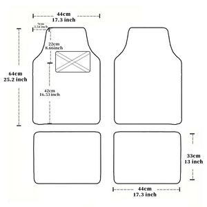 Muchkey, venta al por mayor, accesorios para coche, alfombra para todo tipo de clima, ajuste Universal, Juego de 4 alfombras, alfombrilla para suelo para coche, SUV, camiones, Sedanes, furgonetas - Product Image 5